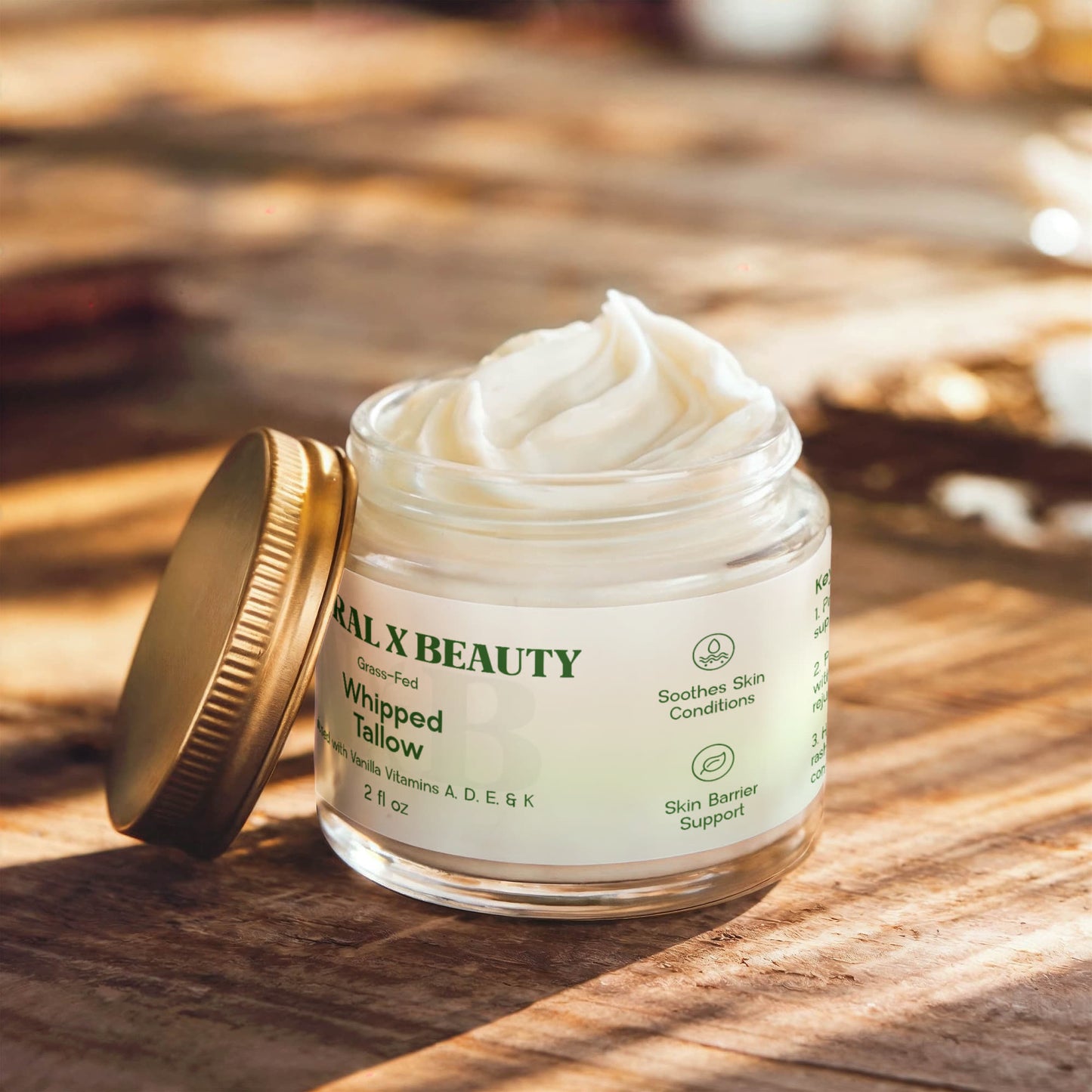 Whipped Grass-Fed Tallow Balm with Vanilla Bean